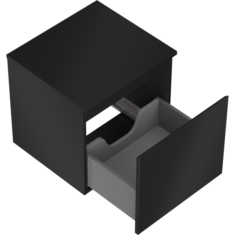 Mexen Orio шкаф за баня под мивка 50 см с плот, 1 чекмедже, черен мат - 91A10-05047-1-BFC71