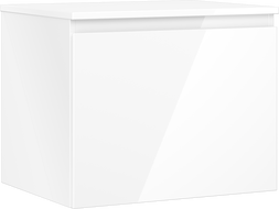 Mexen Orio шкаф за баня под мивка 60 см с плот, 1 чекмедже, бял гланц - 91A10-06047-1-BFC00