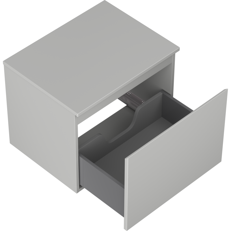 Mexen Orio шкаф за баня с плот под умивалник 60 см, 1 чекмедже, сив мат