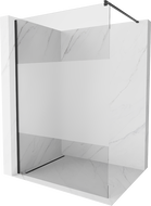 Mexen Kioto стена за душ Walk-in 110 x 200 см, прозрачна/матова 8 мм, черна - 800-110-101-70-35
