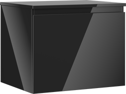 Mexen Orio шкаф за баня за умивалник 60 см с плот, 1 чекмедже, черен гланц - 91A10-06047-1-BFC70