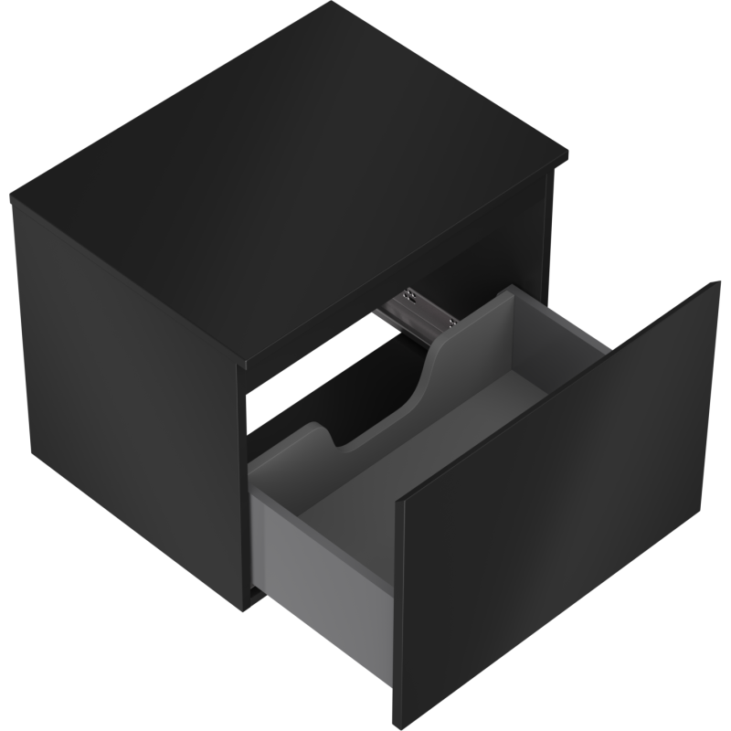 Mexen Orio шкаф за баня под умивалник 60 см с плот, 1 чекмедже, черно мат - 91A10-06047-1-BFC71