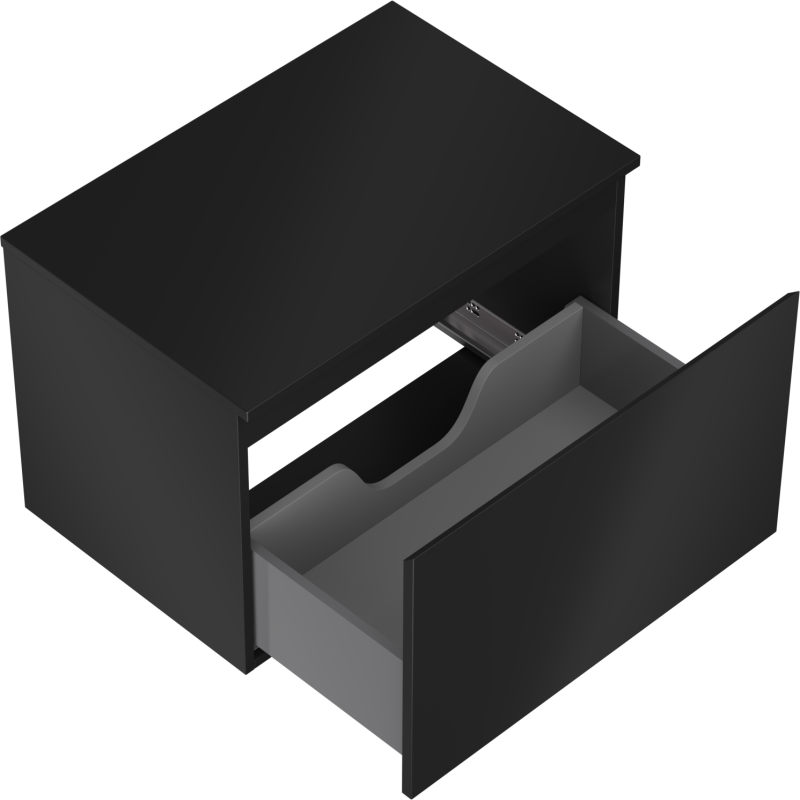 Mexen Orio шкафче за баня под мивка 70 см с плот, 1 чекмедже, черно матово - 91A10-07047-1-BFC71