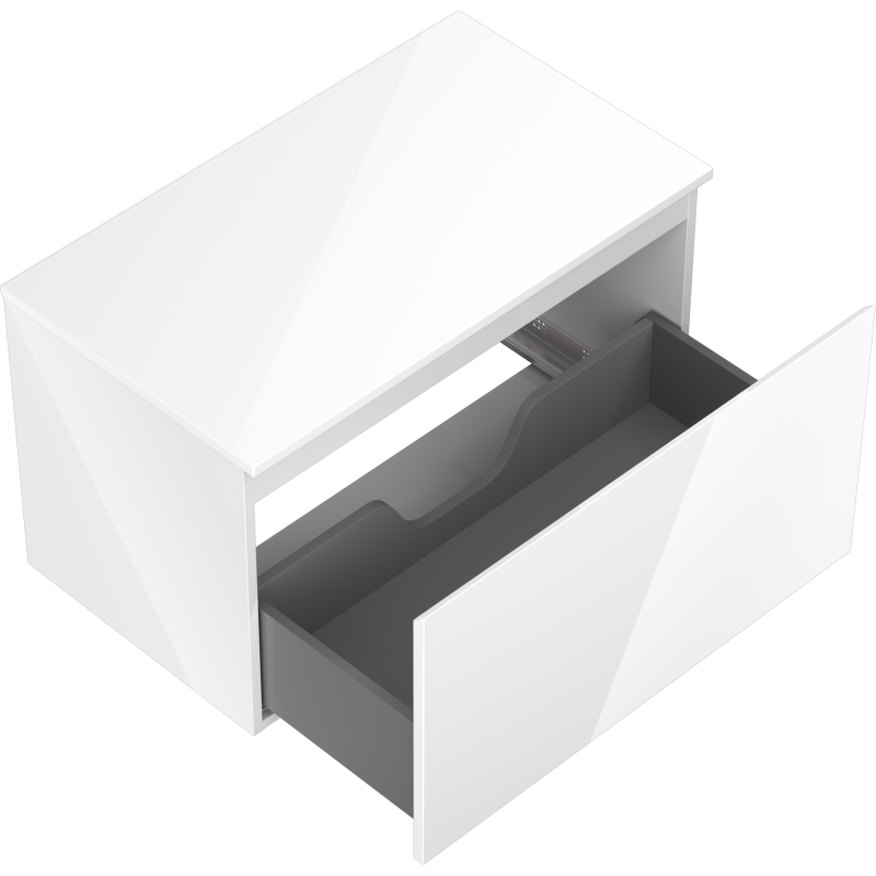 Mexen Orio баня шкаф под мивка 80 см с плот, 1 чекмедже, бял гланц - 91A10-08047-1-BFC00