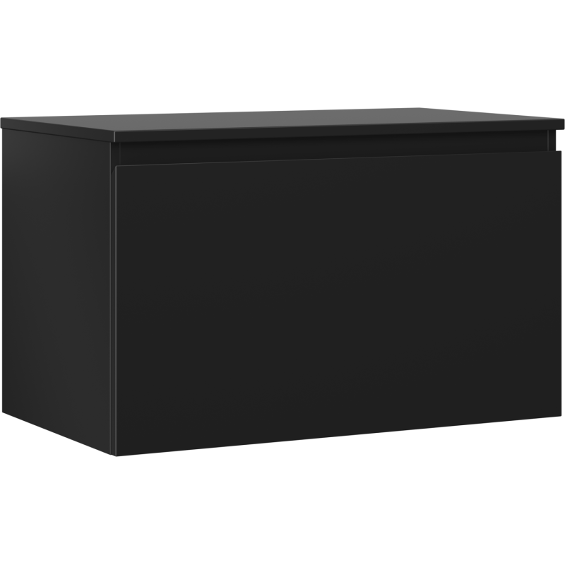 Mexen Orio шкаф за баня под умивалник 80 см с плот, 1 чекмедже, черен мат