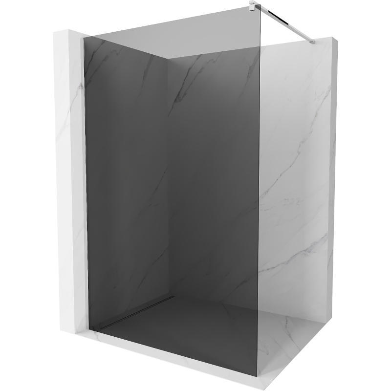 Mexen Kioto стена за душ Walk-in 100 x 200 cm, графит 8 mm, хром - 800-100-101-01-40