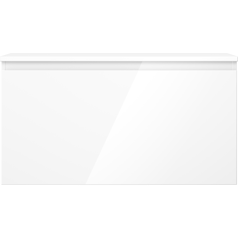 Mexen Orio Шкаф за баня 90 см с плот, 1 чекмедже, бял блясък - 91A10-09047-1-BFC00