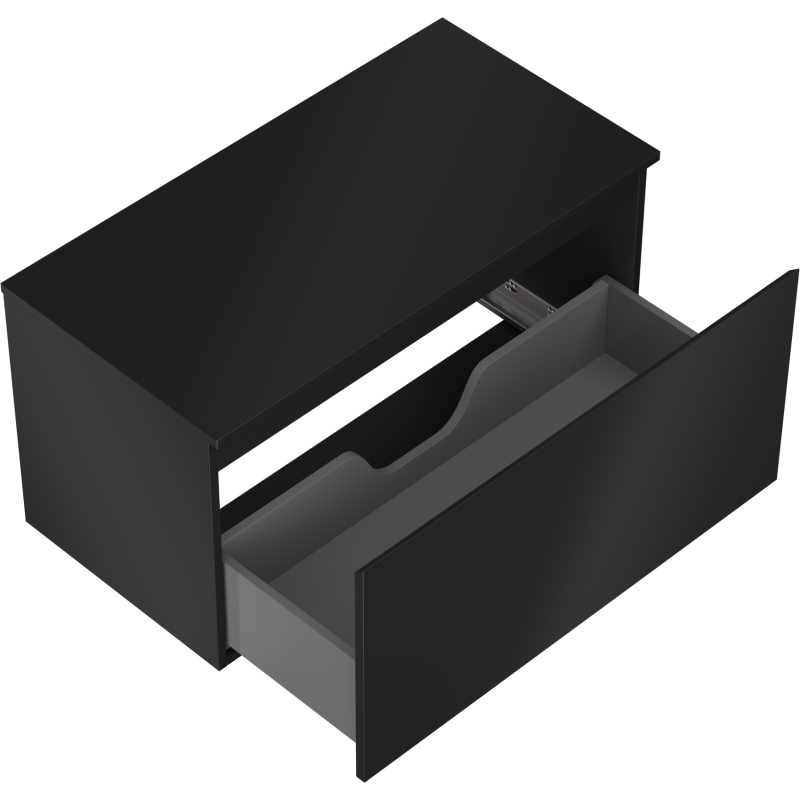 Mexen Orio шкаф за баня под мивка 90 см с плот, 1 чекмедже, черен мат - 91A10-09047-1-BFC71