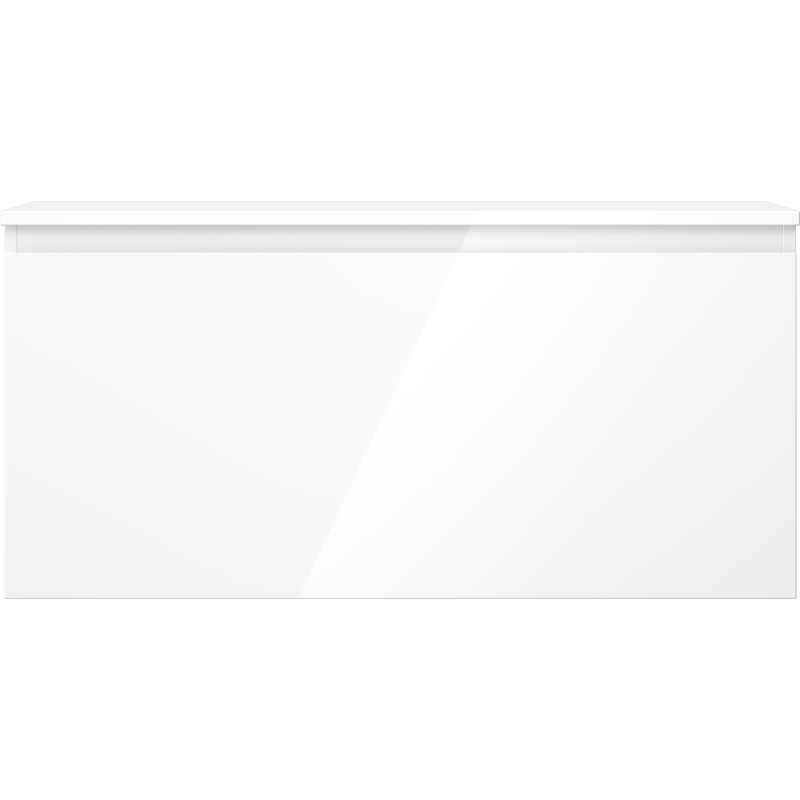 Mexen Orio шкаф за баня под мивка 100 см с плот, 1 чекмедже, бял гланц