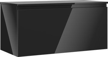 Mexen Orio шкаф за баня под мивка 100 см с плот, 1 чекмедже, черен гланц - 91A10-10047-1-BFC70