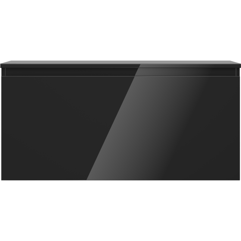 Mexen Orio шкаф за баня под мивка 100 см с плот, 1 чекмедже, черен гланц - 91A10-10047-1-BFC70