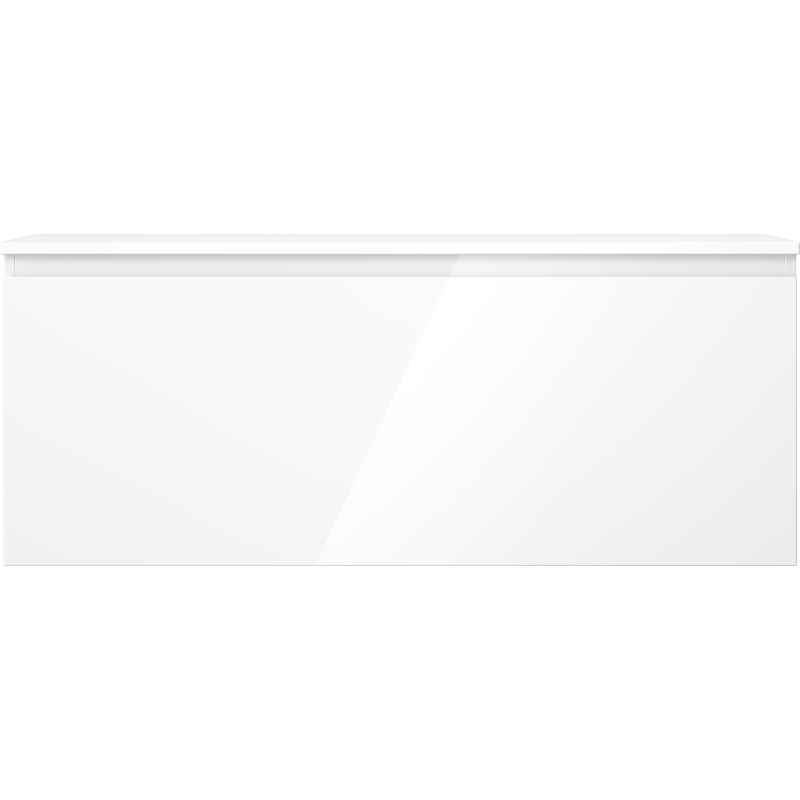 Mexen Orio шкаф за баня под мивка 120 см с плот, 1 чекмедже, бял гланц - 91A10-12047-1-BFC00