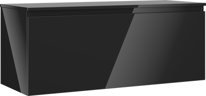 Mexen Orio шкаф за баня под умивалник 120 см с плот, 1 чекмедже, черен гланц - 91A10-12047-1-BFC70