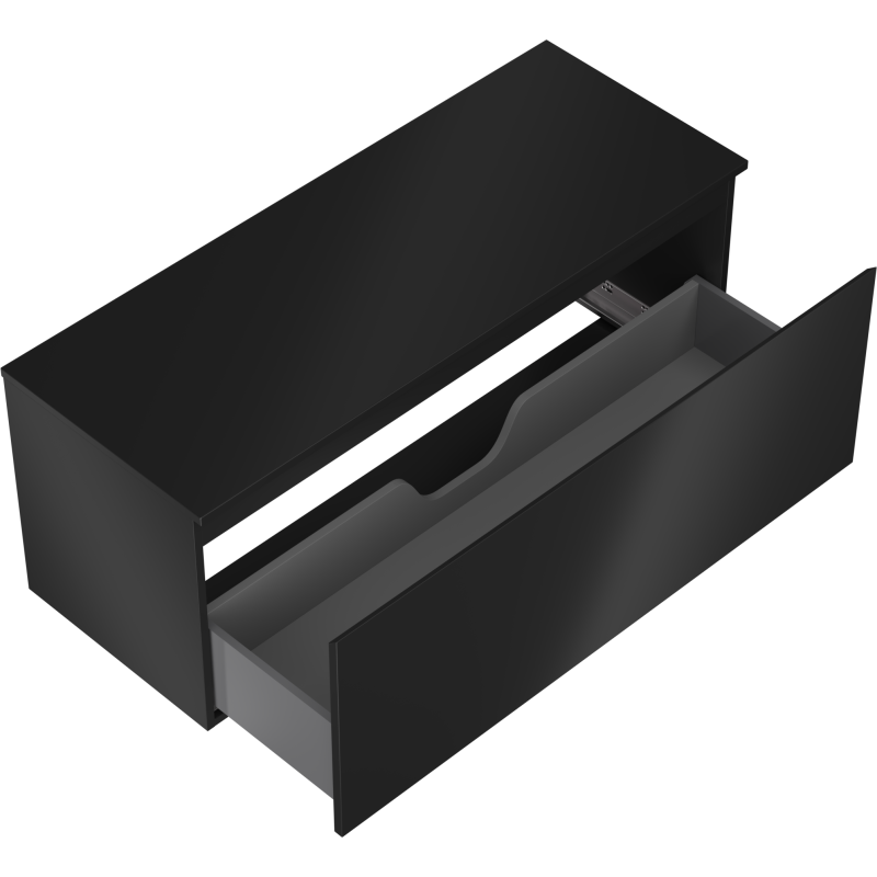 Mexen Orio шкаф за баня под мивка 120 см с плот, 1 чекмедже, черен мат - 91A10-12047-1-BFC71