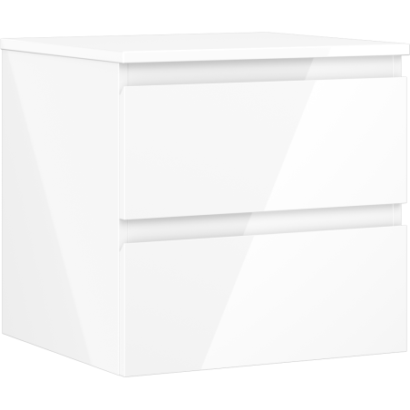 Mexen Orio шкаф за баня за мивка 50 см с плот, 2 чекмеджета, бял гланц - 91A10-05047-2-BFFC00