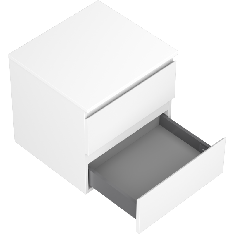 Mexen Orio шкаф за баня под мивка 50 см с плот, 2 чекмеджета, бял мат