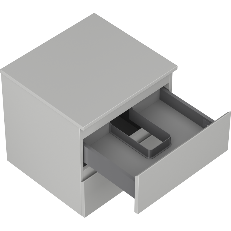 Mexen Orio шкаф за баня за мивка 50 см с плот, 2 чекмеджета, сив мат - 91A10-05047-2-BFFC62