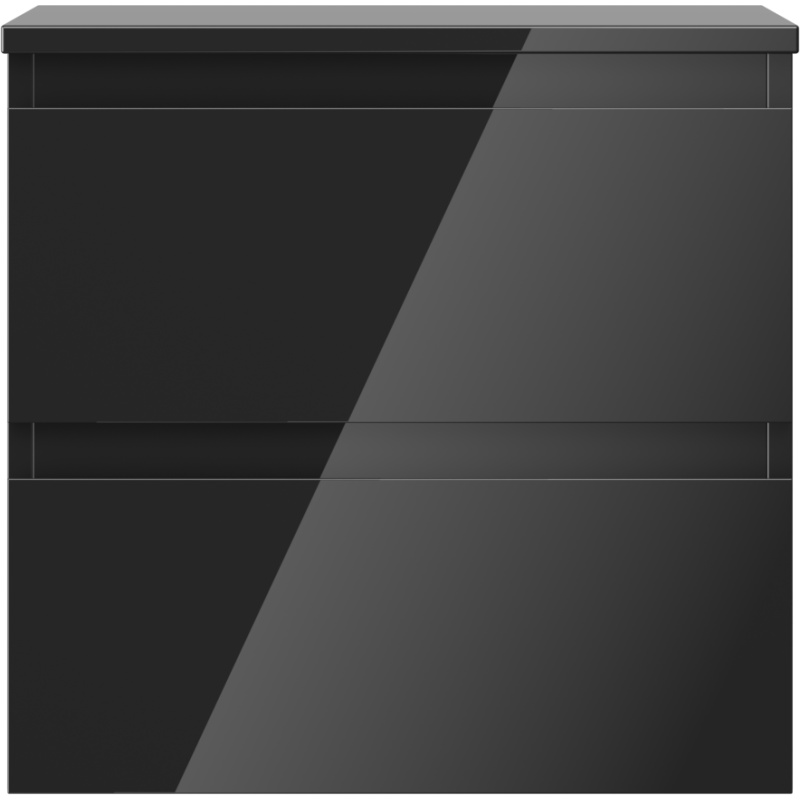 Mexen Orio шкаф за баня под мивка 50 см с плот, 2 чекмеджета, черен гланц - 91A10-05047-2-BFFC70