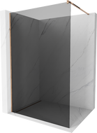 Mexen Kioto панел за душ Walk-in 90 x 200 см, графит 8 мм, розово злато - 800-090-101-60-40