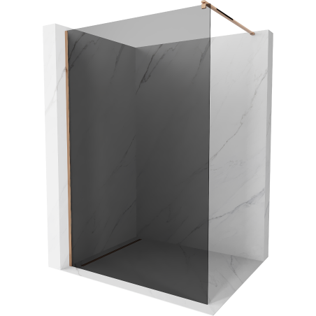 Mexen Kioto душ панел Walk-in 100 x 200 cm, графит 8 mm, розово злато - 800-100-101-60-40
