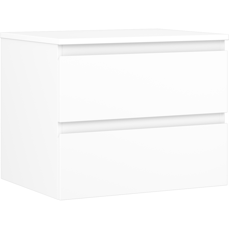 Mexen Orio шкаф за баня под мивката 60 см с плот, 2 чекмеджета, бял мат - 91A10-06047-2-BFFC01