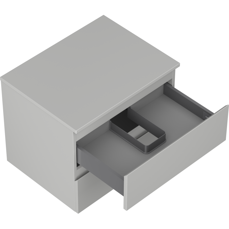 Mexen Orio шкаф за баня за мивка 60 см с плот, 2 чекмеджета, сив мат - 91A10-06047-2-BFFC62
