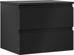 Mexen Orio шкафа за баня под мивка 60 см с плот, 2 чекмеджета, черен мат - 91A10-06047-2-BFFC71