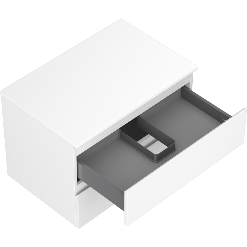 Mexen Orio шкаф за баня под мивка 70 см с плот, 2 чекмеджета, матово бяло - 91A10-07047-2-BFFC01