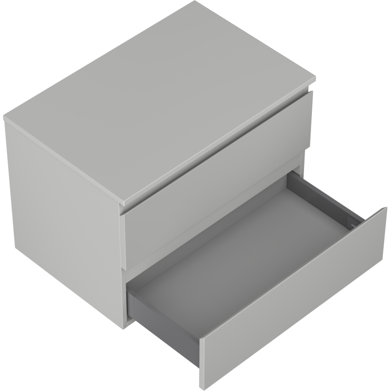 Mexen Orio баня шкаф за мивка 70 см с плот, 2 чекмеджета, сив мат - 91A10-07047-2-BFFC62