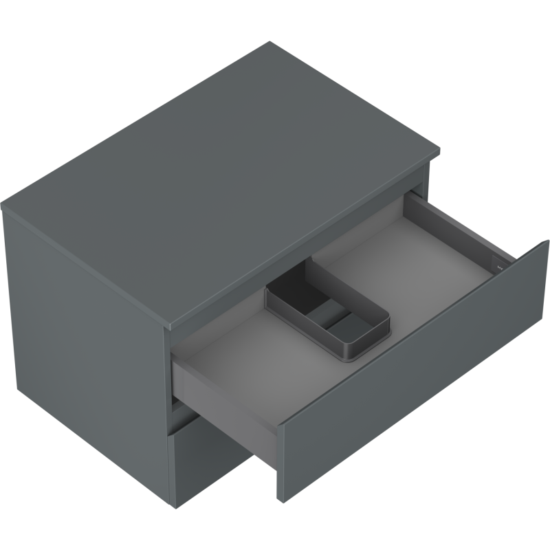 Mexen Orio шкаф за баня под мивката 70 см с плот, 2 чекмеджета, графит мат - 91A10-07047-2-BFFC66