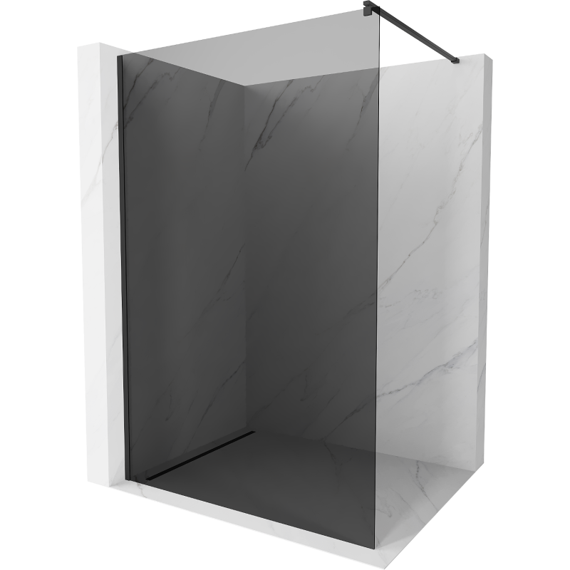 Mexen Kioto душна стена Walk-in 70 x 200 см, графит 8 мм, черна - 800-070-101-70-40