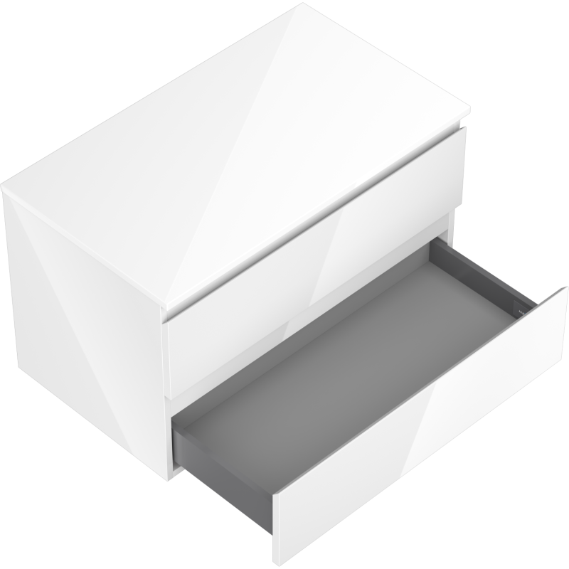 Mexen Orio баня шкаф за мивка 80 см с плот, 2 чекмеджета, бял гланц - 91A10-08047-2-BFFC00