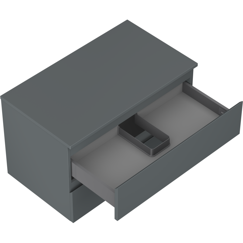 Mexen Orio баня шкаф под мивка 80 см с плот, 2 чекмеджета, графит мат - 91A10-08047-2-BFFC66