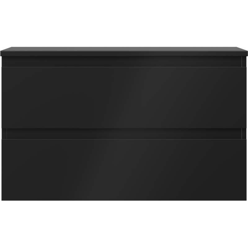 Mexen Orio шкаф за баня под умивалник 80 см с плот, 2 чекмеджета, черен мат