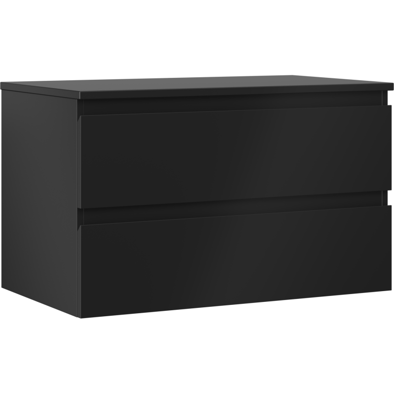 Mexen Orio шкаф за баня под умивалник 80 см с плот, 2 чекмеджета, черен мат