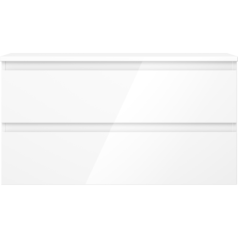 Mexen Orio шкаф за баня под умивалник 90 см с плот, 2 чекмеджета, бял гланц - 91A10-09047-2-BFFC00