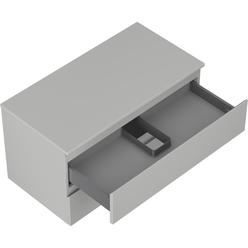 Mexen Orio шкаф за баня под мивка 90 см с плот, 2 чекмеджета, сив мат - 91A10-09047-2-BFFC62
