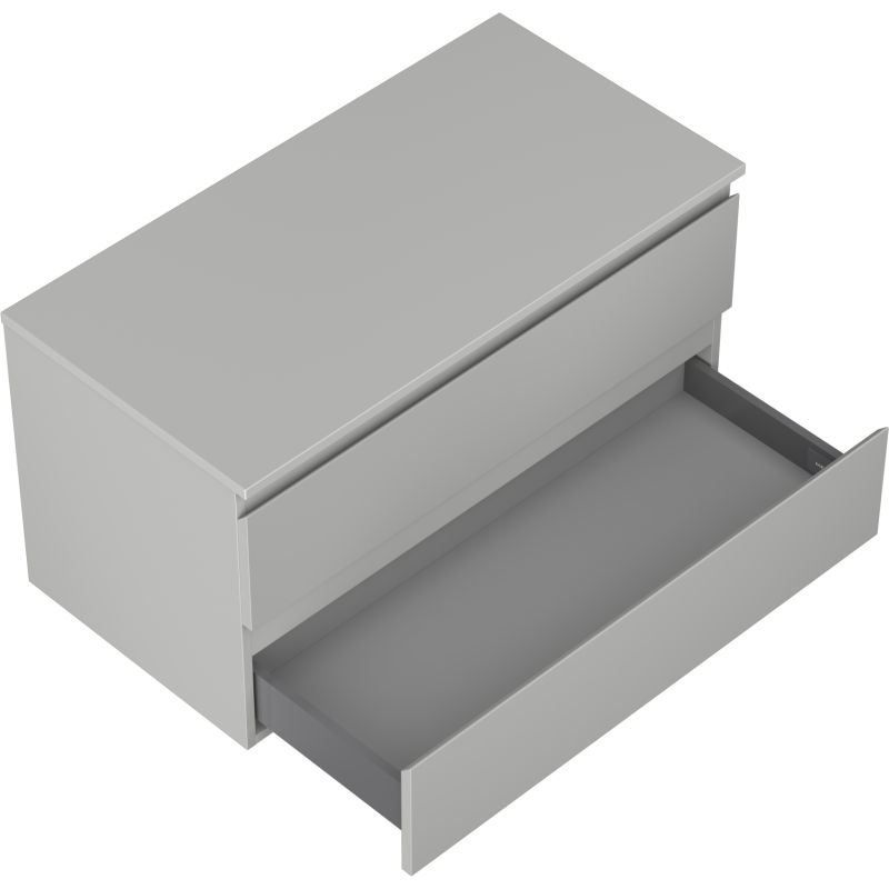 Mexen Orio шкаф за баня под мивка 90 см с плот, 2 чекмеджета, сив мат - 91A10-09047-2-BFFC62