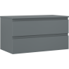 Mexen Orio шкаф за баня 90 см с плот, 2 чекмеджета, мат графит - 91A10-09047-2-BFFC66