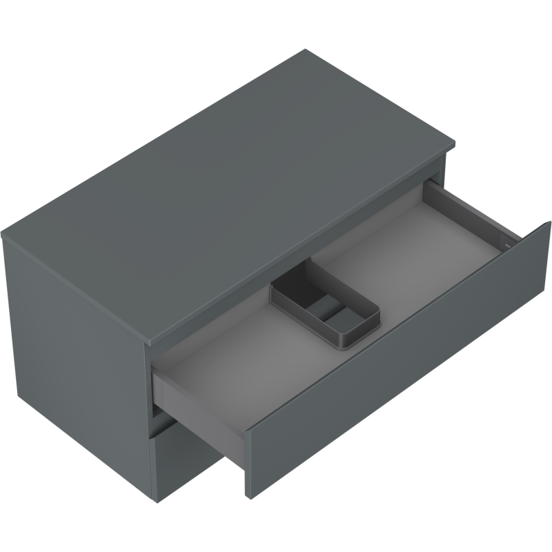 Mexen Orio шкаф за баня под умивалник 90 см с плот, 2 чекмеджета, матиран графит - 91A10-09047-2-BFFC66
