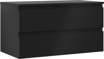 Mexen Orio баня шкаф под умивалник 90 см с плот, 2 чекмеджета, черен мат - 91A10-09047-2-BFFC71