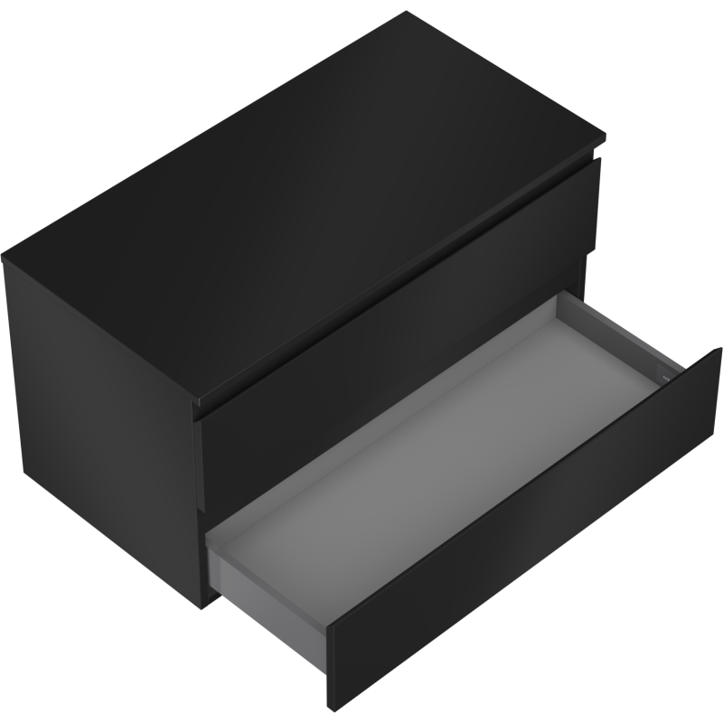 Mexen Orio баня шкаф под умивалник 90 см с плот, 2 чекмеджета, черен мат - 91A10-09047-2-BFFC71