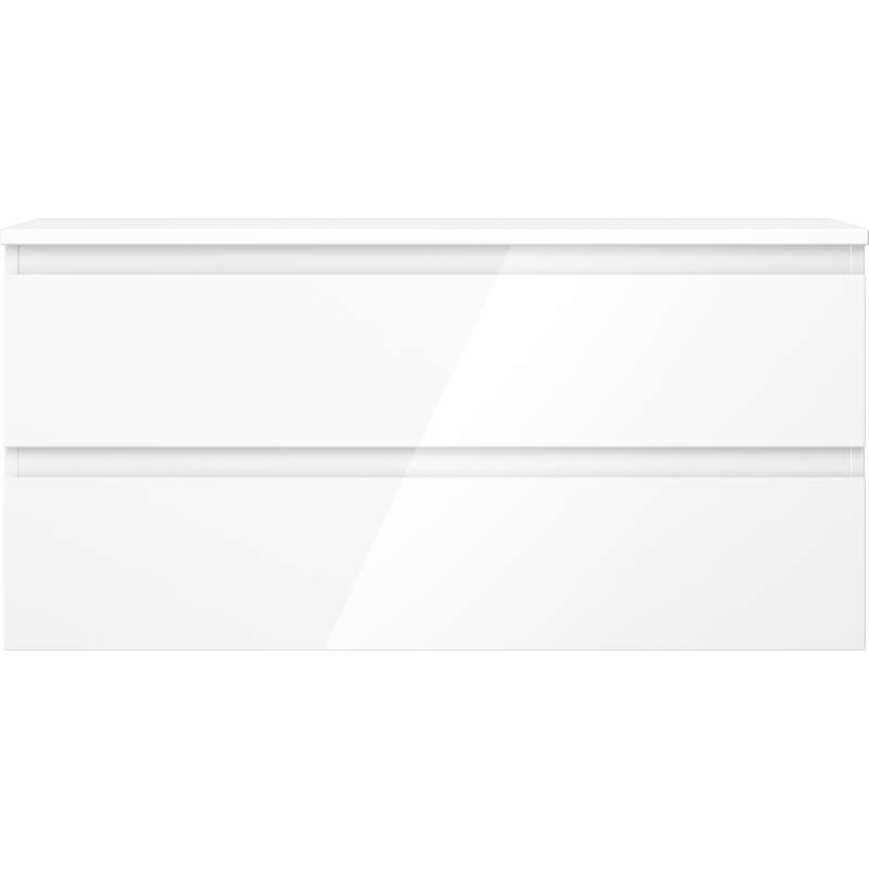 Mexen Orio шкаф за баня под мивка 100 см с плот, 2 чекмеджета, бял гланц - 91A10-10047-2-BFFC00