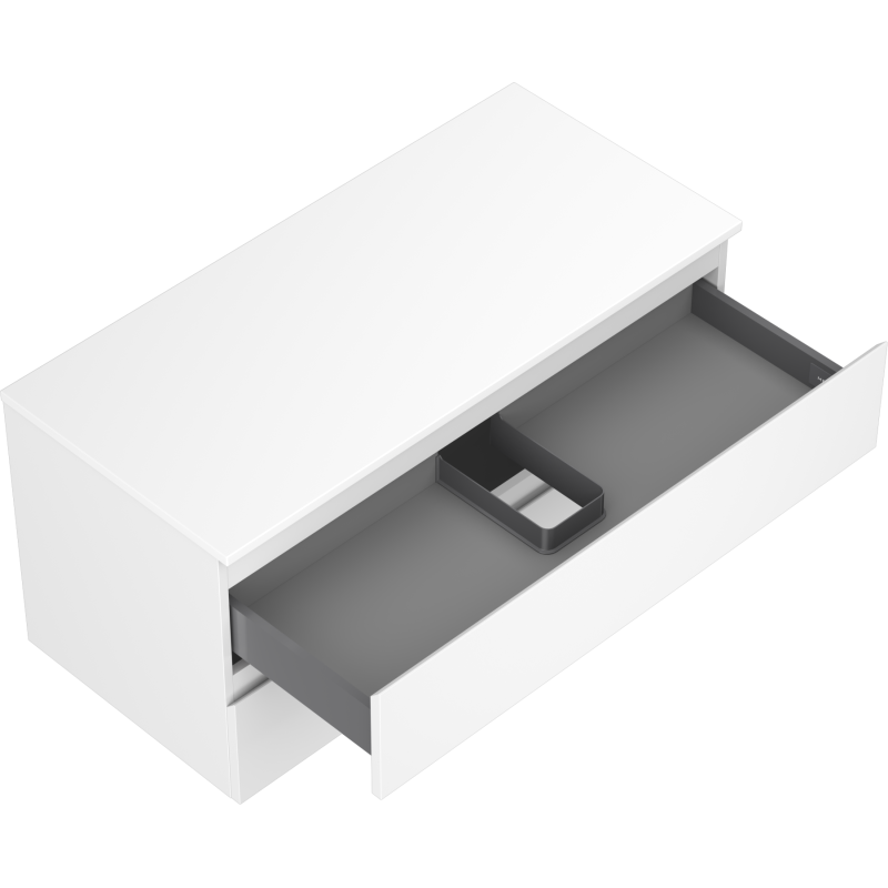 Mexen Orio баня шкаф под умивалник 100 см с плот, 2 чекмеджета, бял мат - 91A10-10047-2-BFFC01