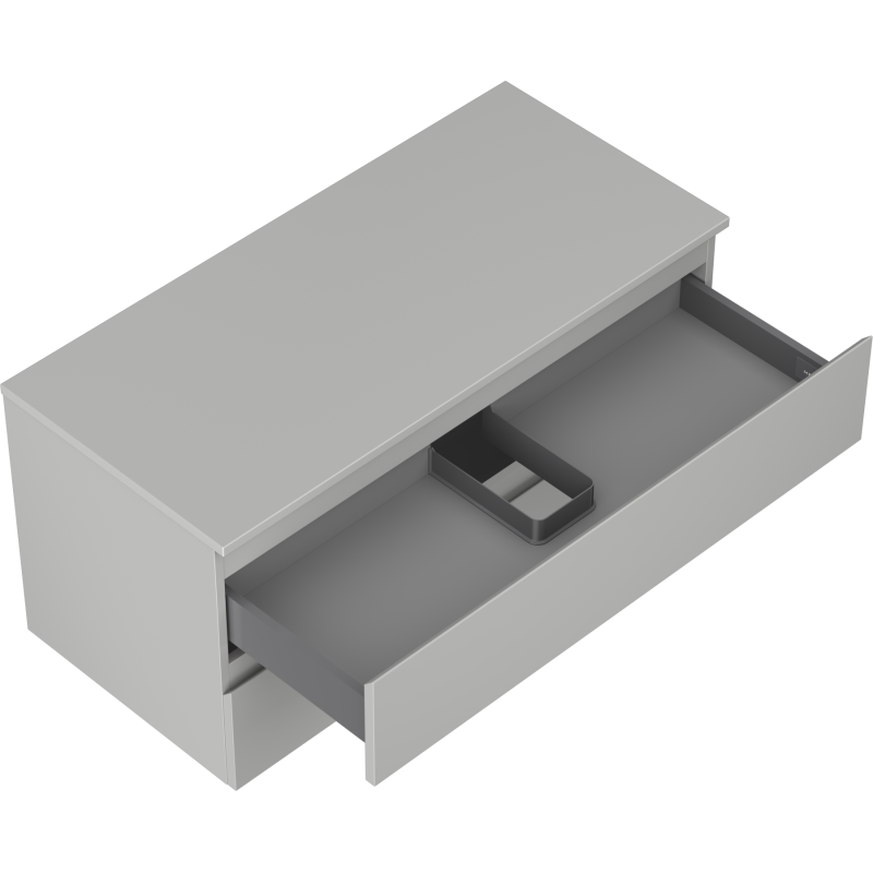 Mexen Orio шкаф за баня за мивка 100 см с плот, 2 чекмеджета, сив мат - 91A10-10047-2-BFFC62