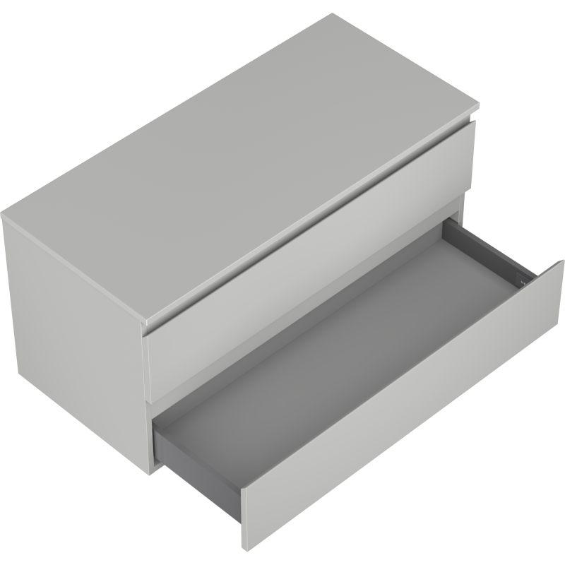 Mexen Orio шкаф за баня за мивка 100 см с плот, 2 чекмеджета, сив мат - 91A10-10047-2-BFFC62