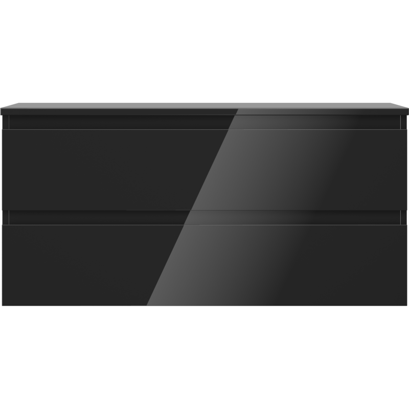 Mexen Orio баня шкаф под умивалник 100 см с плот, 2 чекмеджета, черен гланц - 91A10-10047-2-BFFC70