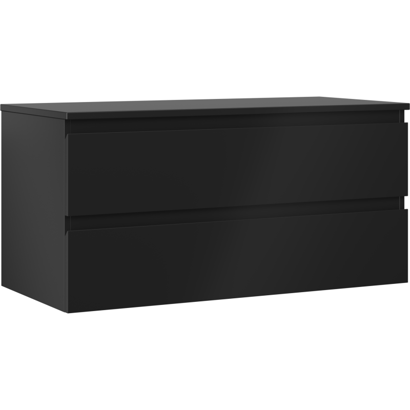 Mexen Orio шкаф за баня 100 см с плот, 2 чекмеджета, черен мат - 91A10-10047-2-BFFC71