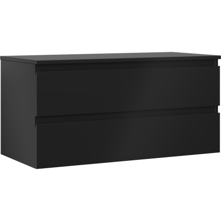 Mexen Orio шкаф за баня 100 см с плот, 2 чекмеджета, черен мат - 91A10-10047-2-BFFC71