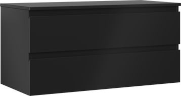 Mexen Orio шкаф за баня 100 см с плот, 2 чекмеджета, черен мат - 91A10-10047-2-BFFC71